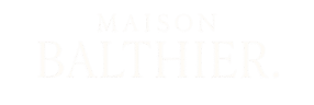 logo maison balthier blanc
